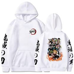 Ubeisy Cosplay Japan Anime Merch Nezuko Tanjiro Hoodie Agatsuma Zenitsu Mitsuri Langarm Sweatshirts Für Herren,009white,L1 von Ubeisy