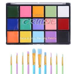 UCANBE Make-up-Set mit 10 professionellen Künstlerpinseln, 15 Farben, Makronenfarben von Ucanbe