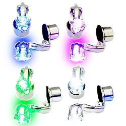LED-Ohrclips Leuchtende Ohrringe Ohrschmuck mit Licht Party Club Fasching Disko Farbe Grün von Ucult