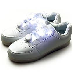 Ucult LED Schnürsenkel Leuchtende Blinkende Nylon Bänder für Party Festivals Sneaker (Weiss) von Ucult