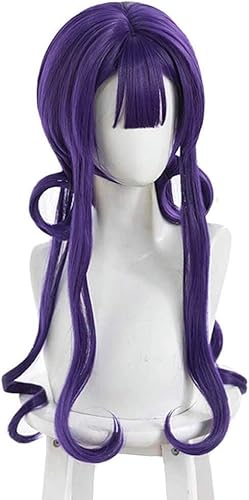 Wig Anime Cosplay Anime Hanako-kun Akane Aoi Cosplay Wigs Medium Purple Wavy Party Hair Halloween +Wig Cap von Uearlid