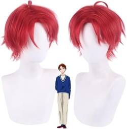 Wig Anime Cosplay Anime Momoe Sawaki Kurze Rote Haare Cosplay Perücke Rolle Spielen Halloween Haar Synthetische + Perücke Kappe von Uearlid
