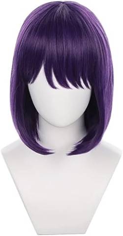 Wig Anime Cosplay Anime Sayu Cosplay Wig for Game Genshin Impact Cosplay Wigs with Free Wig Cap (Color : Purple) von Uearlid