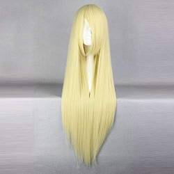 Wig Anime Cosplay Chobits Cosplay Perücken Chii Elda Cosplay Perücken Hitzebeständige Synthetische Anime Cosplay Perücke Halloween Karneval Party Frauen Perücke + Kappe von Uearlid