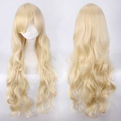 Wig Anime Cosplay Perücke for Perfekt for alltägliche Partys Cospay Perücke 80 cm langes lockiges Haar Universal Style Thick Air Curling Gesicht Kopfbedeckung Farbe: Jf80-5 (Color : JF80-5) von Uearlid