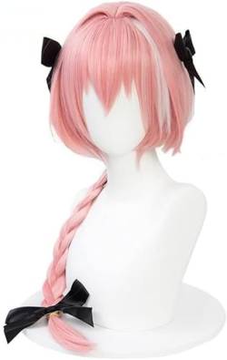 Wig Anime Cosplay Rider Astolfo Perücke, Fate Rider Astolfo Cosplay Perücke Kunsthaar Hitzebeständige Rollenspielhaare for Halloween-Party von Uearlid