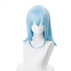 Wig Anime Cosplay Rimuru Tempest Blue Wig That Time I Got Reincarnated As A Slime Cosplay Wig Straight Heat Resistant Synthetic Blue Hair with Net Blue von Uearlid