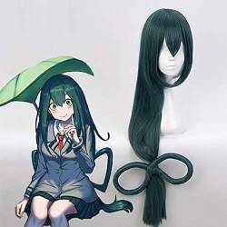 Wig Anime Cosplay Tsuyu Asui Cosplay Perücke Hitzebeständige Synthetische Halloween Frauen Froppy Perücken + Kappe von Uearlid