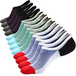 Herren Sneaker Socken Atmungsaktiv Unsichtbar Socken Kurzsocken Baumwoll Knöchelsocken Low Cut Sportsocken (Farbe 1 (6 Paar),38-44) von Ueither