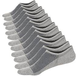 Herren Sneaker Socken Atmungsaktiv Unsichtbar Socken Kurzsocken Baumwoll Knöchelsocken Low Cut Sportsocken (Grau (6 Paar),38-44) von Ueither