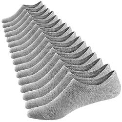 Herren Sneaker Socken Atmungsaktiv Unsichtbar Socken Kurzsocken Baumwoll Knöchelsocken Low Cut Sportsocken (Style B-Grau (8 Paar),38-44) von Ueither