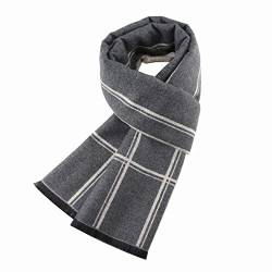 Ueither Herren Weich Warm Herbst und Winter Schal Komfortabel Eleganter Tartan Schals (180cm x 30cm, Farbe 26) von Ueither