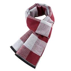 Ueither Herren Weich Warm Herbst und Winter Schal Komfortabel Eleganter Tartan Schals (180cm x 30cm, Farbe 46) von Ueither