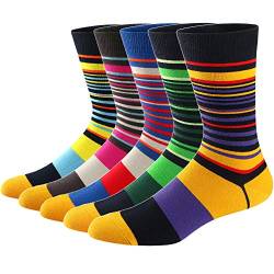 Ueither Lustigen Herren Socken Bunte Gemusterte Baumwolle Socken (Farbe 18,42-48) von Ueither