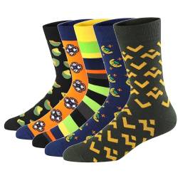 Ueither Lustigen Herren Socken Bunte Gemusterte Baumwolle Socken (Farbe 29,42-48) von Ueither