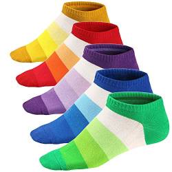 Ueither Lustigen Herren Socken Bunte Gemusterte Kurze Baumwolle Socken Sneakersocken Sportsocken 39-46 (Farbe 5) von Ueither