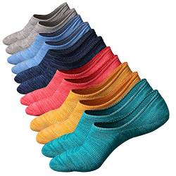 Ueither Sportliche, tief geschnittene Baumwollsocken für Männer mit Herren SneakerSocken Antirutsch-Funktion (Farbe 3 (6 Paar),44-48) von Ueither