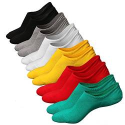 Ueither Sportliche, tief geschnittene Baumwollsocken für Männer mit Herren SneakerSocken Antirutsch-Funktion (Farbe 7 (6 Paar),38-44) von Ueither