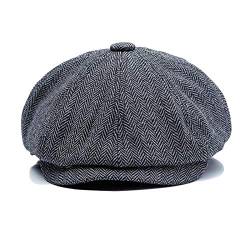 Ueither Unisex Schiebermütze Gatsby Schirmmütze 8 teilig Barett Cap Newsboy Flat Cap von Ueither