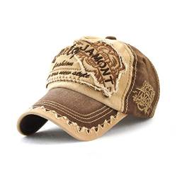 Ueither Verstellbare Baseball Cap Baseballkappe für Herren 56-60 cm (Kaffee) von Ueither