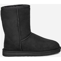 UGG® Classic Short für Herren | Warme Lammfell-Boots auf in Black, Größe 40, Leder von Ugg