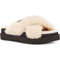 UGG FUZZ SUGAR CROSS SLIDE Hausschuh 2022 natural/black - 37 von Ugg