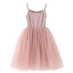 Ugitopi Baby Mädchen Kleinkind Tutu Kleid ärmellose Prinzessin Infant Tüll Kleid (A-Tan, 80) von Ugitopi