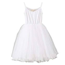 Ugitopi Baby Mädchen Kleinkind Tutu Kleid ärmellose Prinzessin Infant Tüll Kleid (A-White, 86) von Ugitopi