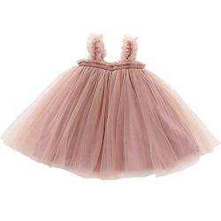 Ugitopi Baby Mädchen Kleinkind Tutu Kleid ärmellose Prinzessin Infant Tüll Kleid (B-Tan, 100) von Ugitopi