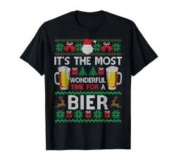 Most Wonderful Time For A Beer - Bier Ugly Christmas Sweater T-Shirt von Ugly Christmas Pulli - Lustiges Bier Geschenk XMAS