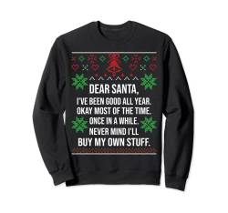 Ugly Christmas Sweater Santa Claus Wish List Weihnachten Sweatshirt von Ugly Christmas Sweater for Men Women Kids Gift