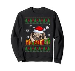 Lustiger Weihnachtspullover mit Mops-Motiv Sweatshirt von Ugly Christmas Sweater