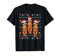 Afrika Tier Weihnachten Geschenk Erdmännchen Ugly Christmas T-Shirt von Ugly Christmas Weihnachten T-Shirts & Geschenke