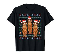 Weihnachten Geschenk Zoo Afrika Ugly Christmas Erdmännchen T-Shirt von Ugly Christmas Weihnachten T-Shirts & Geschenke