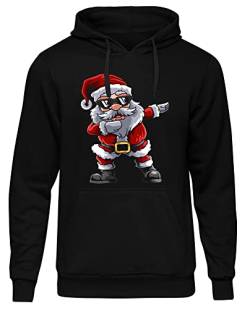 Santa Dabbing Herren Kapuzenpullover | Weihnachten Pullover Weihnachtsmann Funny Xmas Hoodie Christmas | Schwarz (L) von Uglyshirt
