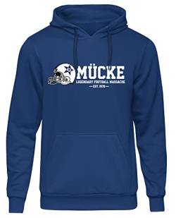 Uglyshirt Mücke 63 Herren Kapuzenpullover | Football Hoodie Kult Weltkulturerbe Pullover | M3 Blau (XL) von Uglyshirt