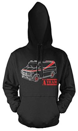 A-Team Männer und Herren Kapuzenpullover | Spruch Hannibal B. A. Geschenk | M2 (3XL, Schwarz) von Uglyshirt87