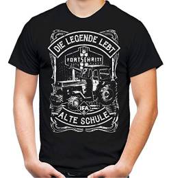 Alte Schule ZT Männer und Herren T-Shirt | 303 300 Traktor DDR IFA Fortschritt Oldtimer Nostalgie (4XL, Schwarz Druck: ZT 303) von Uglyshirt87