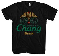 Chang Beer Männer und Herren T-Shirt | Bier Party Saufen Fun Thailand (Schwarz, S) von Uglyshirt87