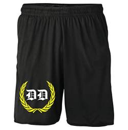 Dresden Kranz Shorts | Fussball Sport Ultras Kurze Hose Sporthose (L, Schwarz Kranz M1) von Uglyshirt87