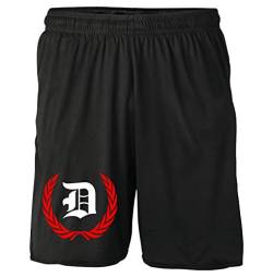 Düsseldorf Kranz Shorts | Fussball Sport Ultras Kurze Hose Sporthose (XL, Schwarz Kranz M1) von Uglyshirt87