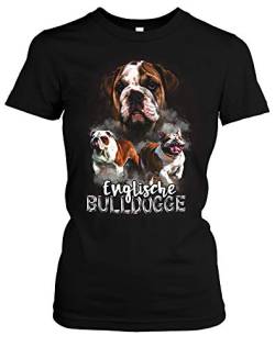 Englische Bulldogge Damen Girlie T-Shirt | Bulldogge Tshirt Damen - Englische Bulldogge Geschenke - Bulldogge Kleidung Damen | M5 (XXL) von Uglyshirt87