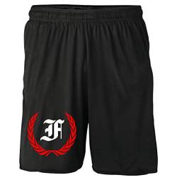 Frankfurt Kranz Shorts | Fussball Sport Ultras Kurze Hose Sporthose (M, Schwarz Kranz M1) von Uglyshirt87