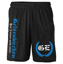 Gelsenkirchen Kranz Shorts | Fussball Sport Ultras Kurze Hose Sporthose (XL, Schwarz Kranz M2) von Uglyshirt87