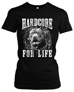 Hardcore for Life Damen Girlie T-Shirt | Gabber Musik Hakke Pit Bull Festival | M1 (XL) von Uglyshirt87