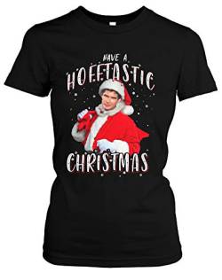 Hofftastic Christmas Damen Girlie T-Shirt | Weihnachten Weihnachtsmann X-Mas Kostüm David Hasselhoff Santa (L) von Uglyshirt87