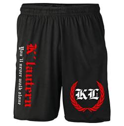 Kaiserslautern Kranz Shorts | Fussball Sport Sommer Ultras Kurze Hose Sporthose (M, Schwarz Kranz M2) von Uglyshirt87