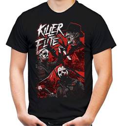 Killer Elite Männer und Herren T-Shirt | Freddy Michael Myers Jason Voorhees (4XL, Schwarz) von Uglyshirt87