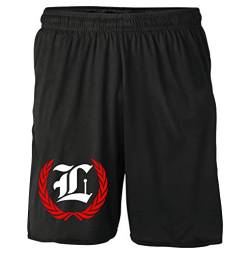 Liverpool Kranz Shorts | Fussball Sport Sommer Ultras Kurze Hose Sporthose (XXL, Schwarz Kranz M1) von Uglyshirt87