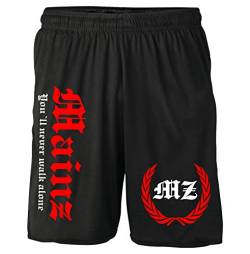 Mainz Kranz Shorts | Fussball Sport Sommer Ultras Kurze Hose Sporthose (XL, Schwarz Kranz M2) von Uglyshirt87